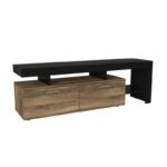 Έπιπλο τηλεόρασης Acnes Megapap χρώμα μαύρο - καρυδί 160x40x53εκ. - GP042-0242,2 - Image 5