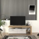 Έπιπλο τηλεόρασης Acnes Megapap χρώμα λευκό - sapphire oak 160x40x53εκ. - GP042-0242,3 - Image 3