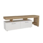 Έπιπλο τηλεόρασης Acnes Megapap χρώμα λευκό - sapphire oak 160x40x53εκ. - GP042-0242,3 - Image 5