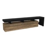 Έπιπλο τηλεόρασης Acnes Megapap χρώμα μαύρο - καρυδί 220x40x52εκ. - GP042-0243,2 - Image 4