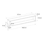 Έπιπλο τηλεόρασης επιτοίχιο Regnar Megapap χρώμα rebab 168,6x25x31,8εκ. - GP042-0252,1 - Image 5
