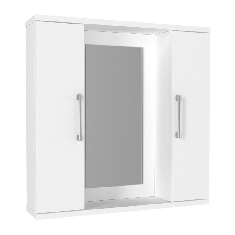 GP042-02711-0 Καθρέπτης μπάνιου Surra Μegapap χρώμα λευκό 65x15,3x65εκ. - GP042-0271,1 - Image 1