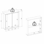 Καθρέπτης μπάνιου Lilian Μegapap χρώμα atlantic pine 59,6x14,6x65εκ. - GP042-0277,1 - Image 6