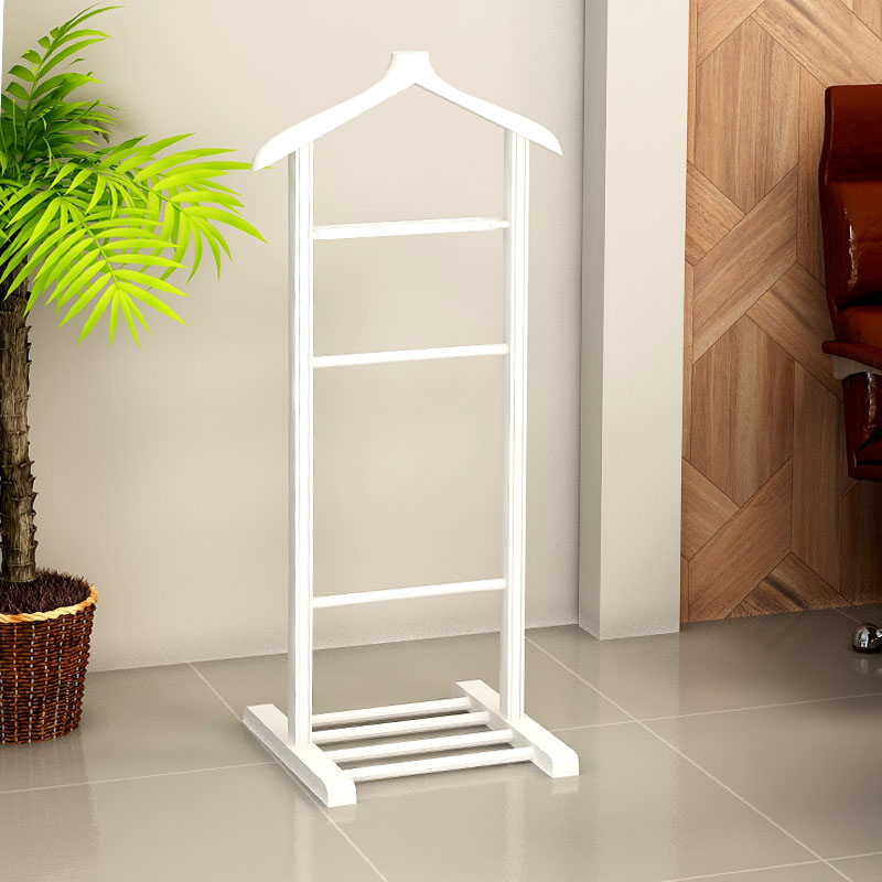 GP043-00893-0 Επιδαπέδια κρεμάστρα Abito Megapap ξύλινη χρώμα λευκό 46x33x120εκ. - GP043-0089,3 - Image 1