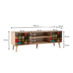 Έπιπλο τηλεόρασης Soho Megapap από μελαμίνη χρώμα sonoma 140x40x50 εκ. - GP052-0002,1 - Image 5