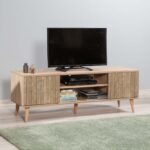 Έπιπλο τηλεόρασης Soho Megapap από μελαμίνη χρώμα sonoma 140x40x50 εκ. - GP052-0002,3