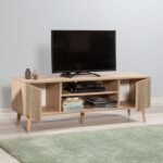 Έπιπλο τηλεόρασης Soho Megapap από μελαμίνη χρώμα sonoma 140x40x50 εκ. - GP052-0002,3 - Image 2