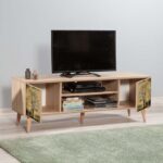 Έπιπλο τηλεόρασης Soho Megapap από μελαμίνη χρώμα sonoma 140x40x50 εκ. - GP052-0002,4 - Image 2