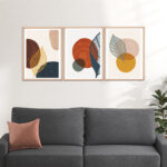 Πίνακας "Circles" Megapap 3 τμχ. σε ξύλινη κορνίζα 50x70x2,5εκ. - GP052-0100 - Image 2