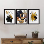 Πίνακας "Abstract Shapes" Megapap 3 τμχ. σε πλαίσιο 35x45x2εκ. - GP052-0104 - Image 2
