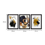Πίνακας "Abstract Shapes" Megapap 3 τμχ. σε πλαίσιο 35x45x2εκ. - GP052-0104 - Image 3