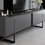 Έπιπλο τηλεόρασης Luxe Megapap χρώμα ανθρακί 180x30x50εκ. - GP052-0117,1 - Image 3