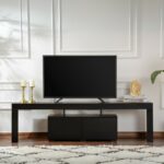 Έπιπλο τηλεόρασης Enclave Megapap χρώμα μαύρο 180x31,3x50εκ. - GP052-0132,1