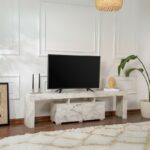 Έπιπλο τηλεόρασης Enclave Megapap χρώμα εφέ μαρμάρου 180x31,3x50εκ. - GP052-0132,2 - Image 2