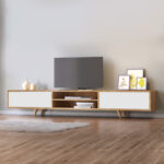 Έπιπλο τηλεόρασης Serine Megapap χρώμα sapphire oak - λευκό 170x37x45εκ. - GP055-0026,2 - Image 2