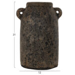 ΔΙΑΚΟΣΜΗΤΙΚA ΒΑΖA ΑΠΟ TERRACOTTA ΓΚΡΙ HM7710 - Image 2