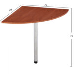ΕΠΕΚΤΑΣΗ ΓΡΑΦΕΙΟΥ DEVON ΤΡΙΓΩΝΙΚΗ APPLE WOOD HM2448.04 70x70x75 εκ. - Image 2