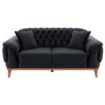 ΚΑΝΑΠΕΣ ΚΡΕΒΑΤΙ BENNINGTON 2ΘΕΣΙΟΣ ΜΑΥΡΟΣ HM3250.01 180x95x80 εκ. - Image 4