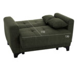 ΚΑΝΑΠΕΣ ΚΡΕΒΑΤΙ HEMA ΔΙΘΕΣΙΟΣ ΨΗΛΗ ΠΛΑΤΗ DARK OLIVE HM3243.05 160x84x88 εκ. - Image 3