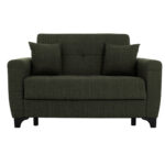 ΚΑΝΑΠΕΣ ΚΡΕΒΑΤΙ HEMA ΔΙΘΕΣΙΟΣ ΨΗΛΗ ΠΛΑΤΗ DARK OLIVE HM3243.05 160x84x88 εκ. - Image 4