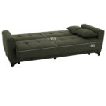 ΚΑΝΑΠΕΣ ΚΡΕΒΑΤΙ HEMA TΡΙΘΕΣΙΟΣ ΨΗΛΗ ΠΛΑΤΗ DARK OLIVE HM3242.05 215x84x88Υεκ. - Image 3
