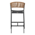 ΣΚΑΜΠΟ ΑΛΟΥΜΙΝΙΟΥ ΜΕ ΜΠΡΑΤΣΑ ΑΝΘΡΑΚΙ PE RATTAN TEXTLINE 56x58x105Y εκ.HM5892.01 - Image 6