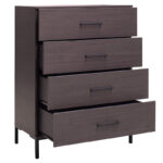 Συρταριέρα Calliope   με 4 συρτάρια wenge-μαύρο 80x44x108εκ-PK039-000191 - Image 2