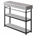 Κονσόλα PWF-0629   λευκό-μαύρο 102x32x83εκ-PK071-001502