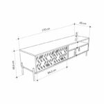 Έπιπλο τηλεόρασης Melati   φυσικό 170x45x48.5εκ-PK119-001126 - Image 4