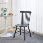 Καρέκλα Melia   rubberwood σε μαύρη απόχρωση 45x51x87εκ-PK128-000034 - Image 2