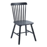 Καρέκλα Melia   rubberwood σε μαύρη απόχρωση 45x51x87εκ-PK128-000034