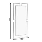 Καθρέπτης Focus   μέταλλο ασημί 90x2x180εκ-PK138-000015 - Image 2