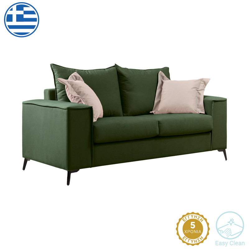 168-000089 Καναπές Verona 2θέσιος κυπαρισσί ύφασμα με μαξιλάρια σε κρεμ απόχρωση 173x93x100εκ-PK168-000089 - Image 1