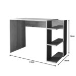 Γραφείο εργασίας Toska   σε oak- ανθρακί απόχρωση 114x56x76εκ-PK197-000272 - Image 3