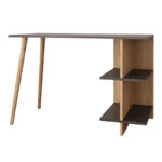 Γραφείο εργασίας Volet   σε oak- ανθρακί απόχρωση 114x56x76εκ-PK197-000274