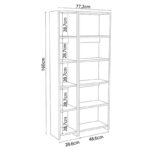 Βιβλιοθήκη Alkathi   σε ανθρακί απόχρωση 77x22x160εκ-PK197-000283 - Image 3