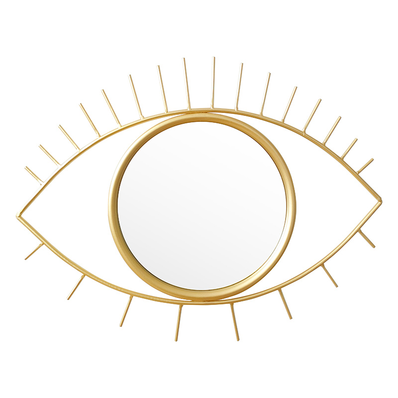 233-000007 Καθρέπτης Eye χρυσό 46x2x26εκ-PK233-000007 - Image 1