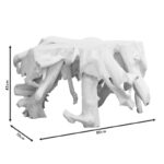 Τραπέζι σαλονιού Blanco   χειροποίητo teak ξύλο λευκό 80x70x42εκ-PK238-000004 - Image 4