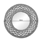 Καθρέπτης Mazun Inart  ξύλο σε φυσική απόχρωση Φ60x8εκ-PK337-000039 - Image 2