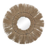 Καθρέπτης Apler Inart mendong σε φυσική απόχρωση Φ60x6εκ-PK337-000040