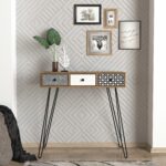 Κονσόλα ArteLibre LIDYA Καφέ Με Σχέδιο 90x35x91cm-AR14410110 - Image 4