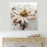 Πίνακας σε καμβά "Daisy" Megapap ψηφιακής εκτύπωσης 80x80x3εκ. - MPGP033-0173 - Image 2
