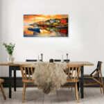Πίνακας σε καμβά "Fishing Boat" Megapap ψηφιακής εκτύπωσης 120x60x3εκ. - MPGP033-0179 - Image 2