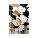 Πίνακας σε καμβά "Abstract Flower" Megapap ψηφιακής εκτύπωσης 70x100x3εκ. - MPGP033-0182 - Image 3