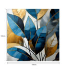 Πίνακας σε καμβά "Botanical Leaves" Megapap ψηφιακής εκτύπωσης 100x100x3εκ. - MPGP033-0185 - Image 3