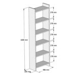 ΒΙΒΛΙΟΘΗΚΗ CLASSIKER HM9226.11 ΜΕΛΑΜΙΝΗΣ ΛΕΥΚH 48,5x22x160Υεκ. - ΗΜ0533978 - Image 2