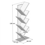 ΒΙΒΛΙΟΘΗΚΗ LIANA ΜΕΛΑΜΙΝΗΣ ΛΕΥΚΟ 46x22x128,5Yεκ.HM9028.13 - ΗΜ0533969 - Image 2