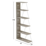 ΒΙΒΛΙΟΘΗΚΗ ΜΕΛΑΜΙΝΗΣ MINI TARS SONOMA ΛΕΥΚΟ HM2241.11 65x22-24x146Υεκ. - ΗΜ0533984 - Image 2
