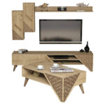 ΣΥΝΘΕΣΗ ΣΑΛΟΝΙΟΥ ΜΕΛΑΜΙΝΗΣ 2 ΤΜΧ ΦΥΣΙΚΟ OAK HM11849.01 - ΗΜ9996496