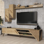 ΣΥΝΘΕΣΗ ΣΑΛΟΝΙΟΥ ΜΕΛΑΜΙΝΗΣ 2 ΤΜΧ ΦΥΣΙΚΟ OAK HM11849.01 - ΗΜ9996496 - Image 5